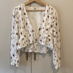 Sunday Best cropped floral blouse